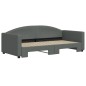 vidaXL Divano Letto con Letto Estraibile Grigio Scuro 90x190cm Tessuto vidaXL Divano Letto con Letto Estraibile Grigio Scuro 90x190cm Tessuto