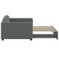 vidaXL Divano Letto con Letto Estraibile Grigio Scuro 90x190cm Tessuto vidaXL Divano Letto con Letto Estraibile Grigio Scuro 90x190cm Tessuto