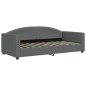 vidaXL Divano Letto Estraibile Materassi Grigio Scuro 90x190cm Tessuto vidaXL Divano Letto Estraibile Materassi Grigio Scuro 90x190cm Tessuto