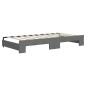 vidaXL Divano Letto Estraibile Materassi Grigio Scuro 90x190cm Tessuto vidaXL Divano Letto Estraibile Materassi Grigio Scuro 90x190cm Tessuto