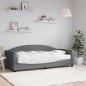 vidaXL Divano Letto con Materasso Grigio Scuro 90x190 cm in Tessuto vidaXL Divano Letto con Materasso Grigio Scuro 90x190 cm in Tessuto