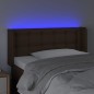 Testiera a LED Marrone 103x16x78/88 cm in Similpelle Testiera a LED Marrone 103x16x78/88 cm in Similpelle