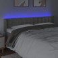 vidaXL Testiera a LED Grigio Chiaro 183x16x78/88 cm in Velluto vidaXL Testiera a LED Grigio Chiaro 183x16x78/88 cm in Velluto