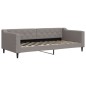 vidaXL Divano Letto Estraibile con Cassetti Tortora 90x200 cm Tessuto vidaXL Divano Letto Estraibile con Cassetti Tortora 90x200 cm Tessuto