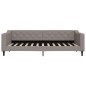 vidaXL Divano Letto Estraibile con Cassetti Tortora 90x200 cm Tessuto vidaXL Divano Letto Estraibile con Cassetti Tortora 90x200 cm Tessuto