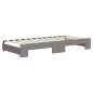 vidaXL Divano Letto Estraibile con Cassetti Tortora 90x200 cm Tessuto vidaXL Divano Letto Estraibile con Cassetti Tortora 90x200 cm Tessuto