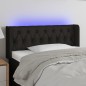 Testiera a LED Nera 93x16x78/88 cm in Tessuto Testiera a LED Nera 93x16x78/88 cm in Tessuto