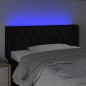 Testiera a LED Nera 93x16x78/88 cm in Tessuto Testiera a LED Nera 93x16x78/88 cm in Tessuto