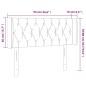 Testiera a LED Nera 93x16x78/88 cm in Tessuto Testiera a LED Nera 93x16x78/88 cm in Tessuto
