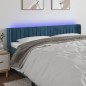 Testiera a LED Blu Scuro 203x16x78/88 cm in Velluto Testiera a LED Blu Scuro 203x16x78/88 cm in Velluto