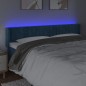 Testiera a LED Blu Scuro 203x16x78/88 cm in Velluto Testiera a LED Blu Scuro 203x16x78/88 cm in Velluto