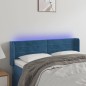Testiera a LED Blu Scuro 147x16x78/88 cm in Velluto Testiera a LED Blu Scuro 147x16x78/88 cm in Velluto