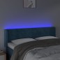 Testiera a LED Blu Scuro 147x16x78/88 cm in Velluto Testiera a LED Blu Scuro 147x16x78/88 cm in Velluto