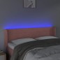 Testiera a LED Rosa 147x16x78/88 cm in Velluto Testiera a LED Rosa 147x16x78/88 cm in Velluto
