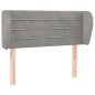 vidaXL Testiera ad Orecchio Grigio Chiaro 83x23x78/88 cm in Velluto vidaXL Testiera ad Orecchio Grigio Chiaro 83x23x78/88 cm in Velluto