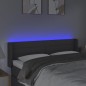 Testiera a LED Grigio Scuro 147x16x78/88 cm in Tessuto Testiera a LED Grigio Scuro 147x16x78/88 cm in Tessuto