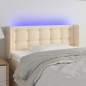 Testiera a LED Crema 93x16x78/88 cm in Tessuto Testiera a LED Crema 93x16x78/88 cm in Tessuto
