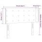 Testiera a LED Crema 93x16x78/88 cm in Tessuto Testiera a LED Crema 93x16x78/88 cm in Tessuto