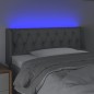 Testiera Grigio Chiaro a LED 103x16x78/88 cm in Tessuto Testiera Grigio Chiaro a LED 103x16x78/88 cm in Tessuto