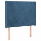 vidaXL Testiera a LED Blu Scuro 93x16x118/128 cm in Velluto vidaXL Testiera a LED Blu Scuro 93x16x118/128 cm in Velluto