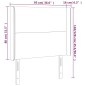 vidaXL Testiera a LED Blu Scuro 93x16x118/128 cm in Velluto vidaXL Testiera a LED Blu Scuro 93x16x118/128 cm in Velluto