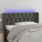 vidaXL Testiera a LED Grigio Scuro 93x16x78/88 cm in Velluto vidaXL Testiera a LED Grigio Scuro 93x16x78/88 cm in Velluto