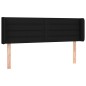Testiera a LED Nera 147x16x78/88 cm in Tessuto Testiera a LED Nera 147x16x78/88 cm in Tessuto
