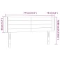 Testiera a LED Nera 147x16x78/88 cm in Tessuto Testiera a LED Nera 147x16x78/88 cm in Tessuto
