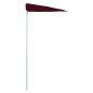 vidaXL Ombrellone Semicircolare da Giardino con Palo 180x90 cm Bordò vidaXL Ombrellone Semicircolare da Giardino con Palo 180x90 cm Bordò