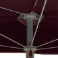 vidaXL Ombrellone Semicircolare da Giardino con Palo 180x90 cm Bordò vidaXL Ombrellone Semicircolare da Giardino con Palo 180x90 cm Bordò