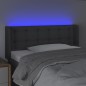 Testiera a LED Grigio Scuro 93x16x78/88 cm in Tessuto Testiera a LED Grigio Scuro 93x16x78/88 cm in Tessuto