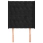 Testiera ad Orecchio Nera 83x16x118/128 cm in Velluto Testiera ad Orecchio Nera 83x16x118/128 cm in Velluto