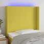 Testiera a LED Verde 103x16x118/128 cm in Tessuto Testiera a LED Verde 103x16x118/128 cm in Tessuto