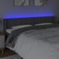 Testiera a LED Grigio Scuro 183x16x78/88 cm in Tessuto Testiera a LED Grigio Scuro 183x16x78/88 cm in Tessuto