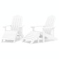 Sedie da Giardino Adirondack 2 pz con Poggiapiedi HDPE Bianco Sedie da Giardino Adirondack 2 pz con Poggiapiedi HDPE Bianco