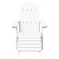 Sedie da Giardino Adirondack 2 pz con Poggiapiedi HDPE Bianco Sedie da Giardino Adirondack 2 pz con Poggiapiedi HDPE Bianco