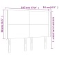 vidaXL Testiera a LED Blu 147x16x118/128 cm in Tessuto