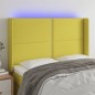 Testiera a LED Verde 147x16x118/128 cm in Tessuto Testiera a LED Verde 147x16x118/128 cm in Tessuto
