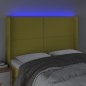 Testiera a LED Verde 147x16x118/128 cm in Tessuto Testiera a LED Verde 147x16x118/128 cm in Tessuto