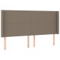 Testiera a LED Tortora 163x16x118/128 cm in Tessuto Testiera a LED Tortora 163x16x118/128 cm in Tessuto