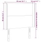 Testiera a LED Blu Scuro 83x16x118/128 cm in Velluto Testiera a LED Blu Scuro 83x16x118/128 cm in Velluto