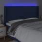 Testiera a LED Blu 203x16x118/128 cm in Tessuto Testiera a LED Blu 203x16x118/128 cm in Tessuto