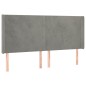 vidaXL Testiera a LED Grigio Chiaro 163x16x118/128 cm in Velluto vidaXL Testiera a LED Grigio Chiaro 163x16x118/128 cm in Velluto