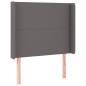 Testiera a LED Grigio 93x16x118/128 cm in Similpelle Testiera a LED Grigio 93x16x118/128 cm in Similpelle