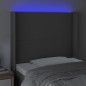 Testiera a LED Grigio 93x16x118/128 cm in Similpelle Testiera a LED Grigio 93x16x118/128 cm in Similpelle