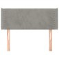 Testiera ad Orecchio Grigio Chiaro 83x16x78/88 cm in Velluto Testiera ad Orecchio Grigio Chiaro 83x16x78/88 cm in Velluto