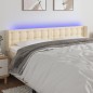 vidaXL Testiera a LED Crema 183x16x78/88 cm in Tessuto vidaXL Testiera a LED Crema 183x16x78/88 cm in Tessuto