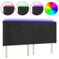 vidaXL Testiera a LED Nera 203x16x118/128 cm in Velluto vidaXL Testiera a LED Nera 203x16x118/128 cm in Velluto
