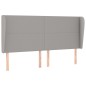 Testiera ad Orecchio Grigio Chiaro 183x23x118/128 cm in Tessuto Testiera ad Orecchio Grigio Chiaro 183x23x118/128 cm in Tessuto