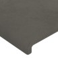 vidaXL Testiera a LED Grigio Scuro 147x16x118/128cm in Velluto